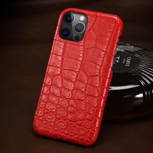 Natural Crocodile Leather Matt Phone Case for iPhone 12 Pro Max 12 Mini 11 Pro Max X XS Max XR 7 8 Plus SE 2020 Luxury Cover