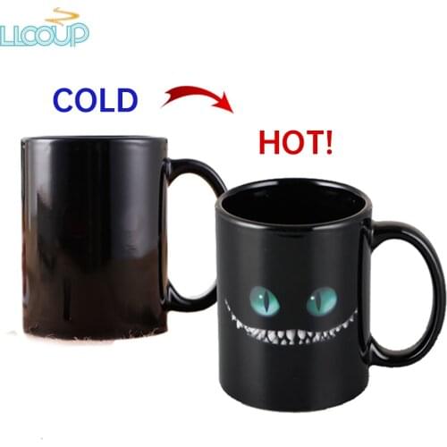 Cute Devil Cup Hot Reaction Coffee Cup 330ml Creative Color Changing Ceramic Magic Tea Milk Coffee Mug Funny Gift To Friends