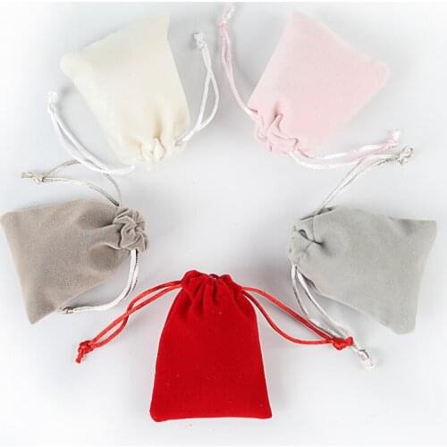Multicolor 15x20cm Big Sizes Packing Drawstring Velvet Sachet Gift Bag for Jewelry Wedding Things Party Bead Container Storage
