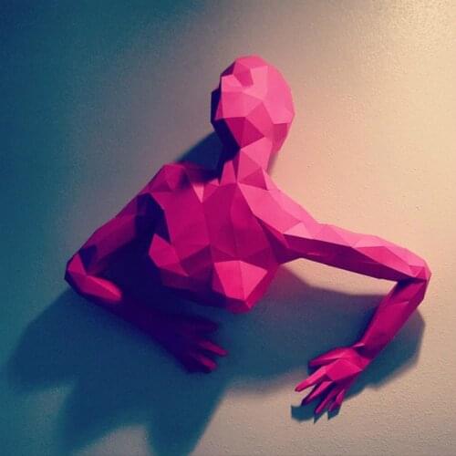 The Woman From The Wall 3D Paper Model DIY Handmade Crafts Papercraft Art Paper Sculpture Home Decor Wall Decoration Low Poly