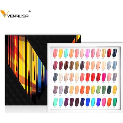 VENALISA False Nail Tips Color Board Nail Art Acrylic Nail Gel Polish Color Chart Palette Display Card Nail Polish Swatch