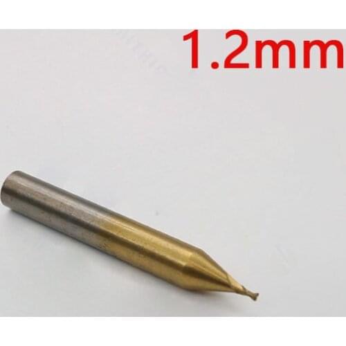 1.2mm Milling Cutter Guide End Mill with S slot Titanium plated for Vertical Automatic Key Cutting Machine
