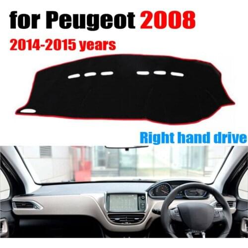 Car dashboard covers mat for Peugeot 2008 2014-2015 years Right hand drive dashmat pad dash cover auto accessories
