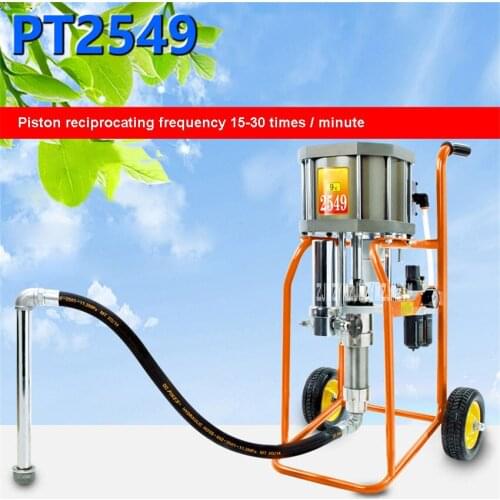 PT2549 High Pressure Airless Paint Spraying Machine Waterproof Fireproof Coating Putty Spraying Machine 33L/min 0.3-0.6Mpa 49:1