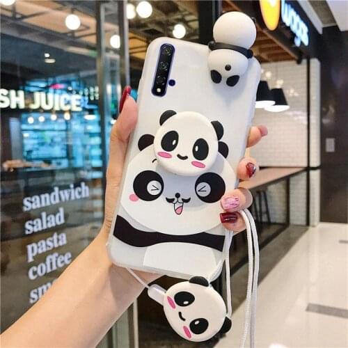 Cute Soft TPU Case for Samsung Galaxy A81 A91 A51 A71 5G 4G A01 A21 A11 A70E A41 M11 A31 A21S M51 M31 3D Panda Silicone Cover