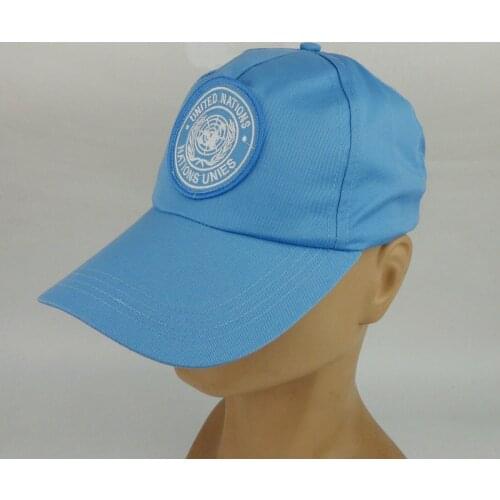 UNITED NATIONS PEACEKEEPING FORCES BLUE BASEBALL CAP PKO UN BLUE HAT/ BADGE Military Store