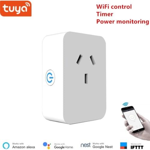 Tuya Austrian WiFi Smart Socket Outlet Plug with App Control,with Timing Function,Compatible with Amazon Alexa Echo,Google Home