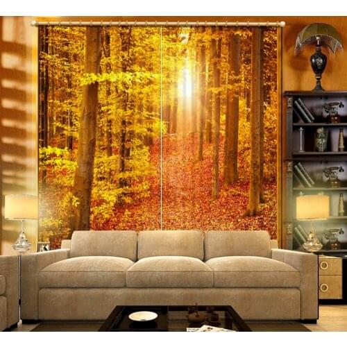 Modern Home Decoration Blackout 3D Window Curtain Photo 3D Curtains For Bedroom Living room Beautiful Kitchen Curtains