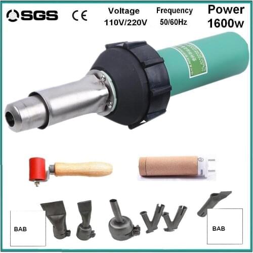 AC220v 1600w hot air welder gun/hot air gun Vinyl/plastic welding gun/hot air welding machine/plastic welder with Nozzle,Roller