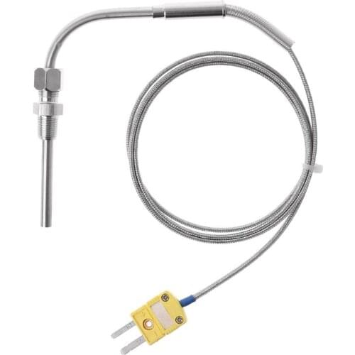 EGT K Type Thermocouple Temperature Controller Tools 0-1250 C Exhaust Gas Temp Sensor Probe Connector with Exposed Tip