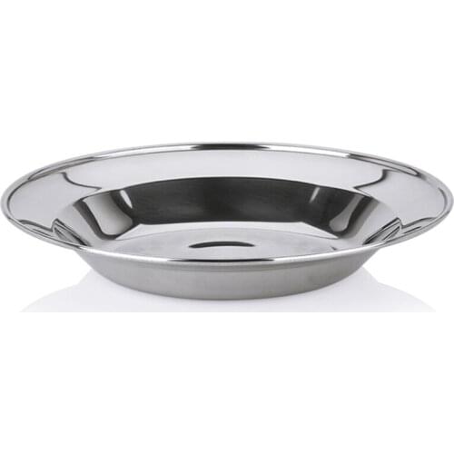 304 Stainless Steel Thickened Plate For Barbecue Household Coffee Table Fruit Basket Decorative Tableware Storage Plate