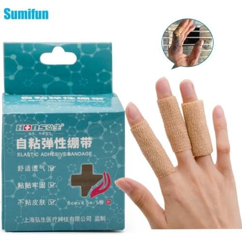 1Pc Sport Tape Waterproof Self Adhesive Medical Bandage Elastic First Band Aid Nonwoven Cohesive Toe Finger Protector Skin Care
