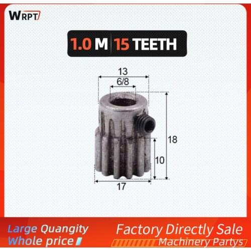 1pcs Steel Metal Spur different Main Gear 1Mod 15T Motor Pinion Gears Bore 6mm 6.35mm 8mm 45 steel ,Spur gear with table