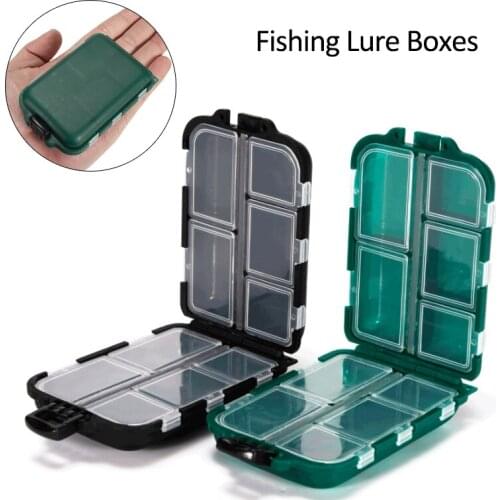 10 Compartments Fishing Lure Boxes Bait Storage Case Fishing Tackle Storage Trays Hooks Organizer Waterproof Fishing Accessory