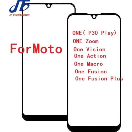10Pcs/Lot For MotorolaForMoto One Hyper XT2027 XT2027-1 Touch Screen Panel Front Outer One Hyper Screen Glass Lens With OCA Glue