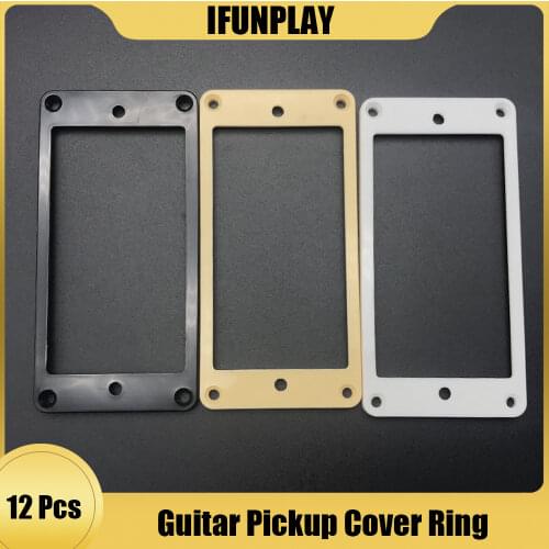 12pcs Plastic 3*3MM Flat Guitar Humbucker Frame Pickup Mounting Rings for LP Electric Guitar Parts