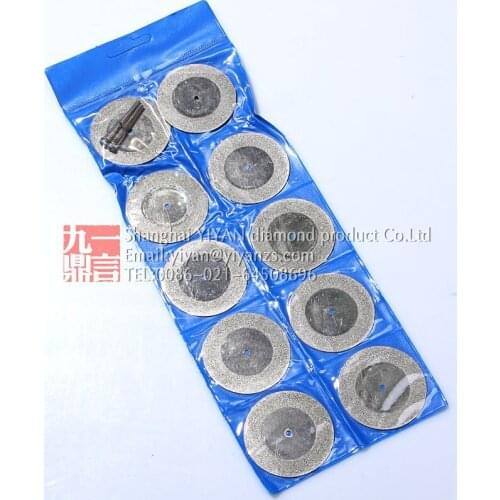 2sets/lot 50mm diamond cutting disc circle saw blade wheel dremel accessories for cutting glass stone jade tile rock