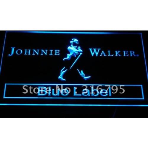 A147 Johnnie Walker Blue Label Bar NR LED Neon Light Signs with On/Off Switch 20+ Colors 5 Sizes to choose