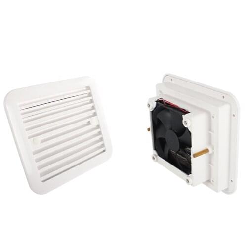 TOPWELLRV Camper Accessories 24V Fridge Vent with Fan for RV Trailer Caravan Side Air Exhaust Fan Automobile Accessories Car