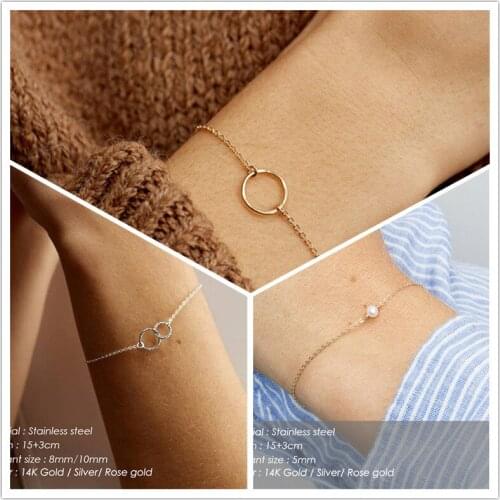 CC Bracelets For Women Fine Jewelry Fashion Bangle Set Silver Plated Gold Color Stainless Steel Heart Strip Shape Wholesale