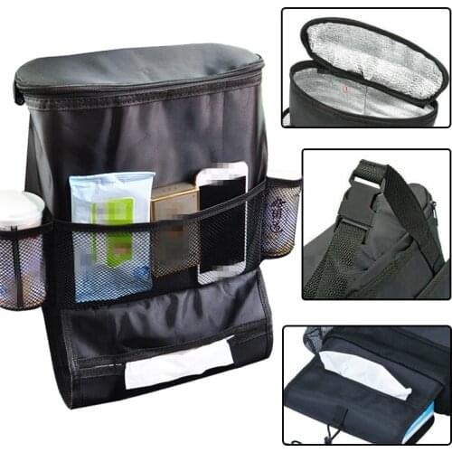 Black Car Back Seat Organizer Storage Bag Car Hanging Bag Multi-Pocket Auto Car Storage Tissue Box Car-styling Car Accessories