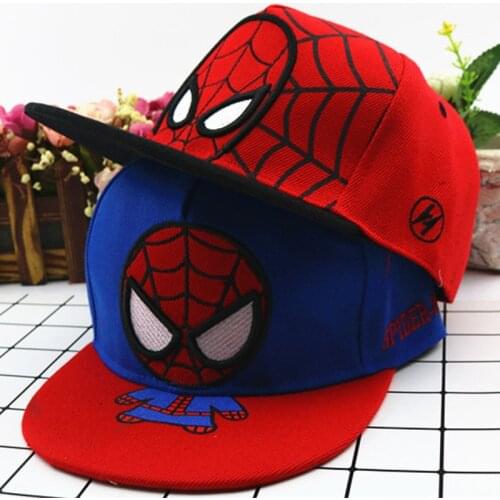 Cartoon Disney Marvel Spiderman Baby Kids Hat Boy Girl Summe Travel Caps Spiderman Baby Caps Gift 2-8Y