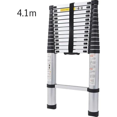 DLT-A Single-sided Straight Ladder 4.1 Meters Telescopic Ladder High-quality Thickening Aluminum Alloy Portable 14 Steps Ladder