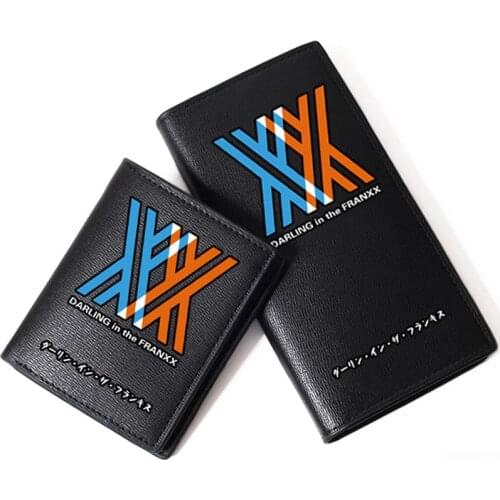 DARLING in the FRANXX DitF Pu Leather Short Wallet APE Anime Long Purse ID Card Holder Carteira Masculina Gift Money Bag