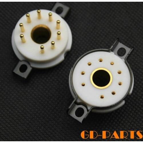 EIZZ 1PC High end Magnoval 9-PIN PTFE Tube socket For WE34 WE429 8233 6S45P WE418A Vintage Amplifier DIY