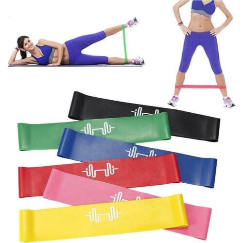 2019 Hot 6Pcs/Set Resistance Bands Power Heavy Strength Gym Exercise Fitness Yoga N66