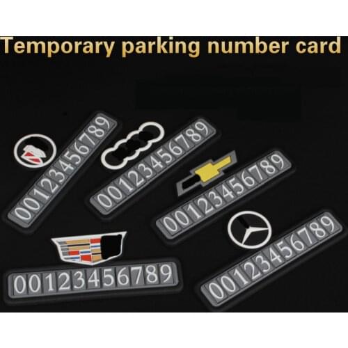 MR TEA Temporary Parking Card Luxury Car Logo Automobile Car Sticker Luminous Telephone Number Plates Digital Puzzle Accessories