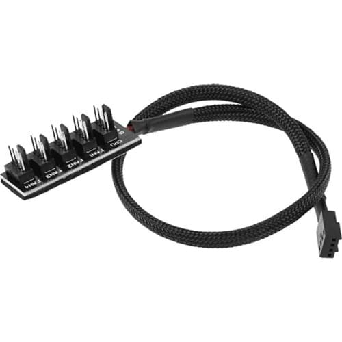 Computer Case Fan Hub One Point Five Pwm Fan HUB Package Nylon Mesh 4Pin Temperature Control One Drag Five 40cm