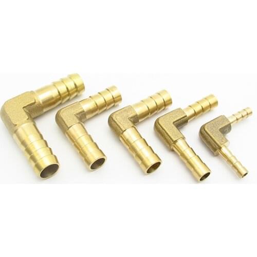 4mm 5mm 6mm 8mm 10mm 12mm 14mm 16mm 19mm Hose Barb Elbow Brass Barbed Pipe Fitting Coupler Connector Adapter For Fuel Gas Water
