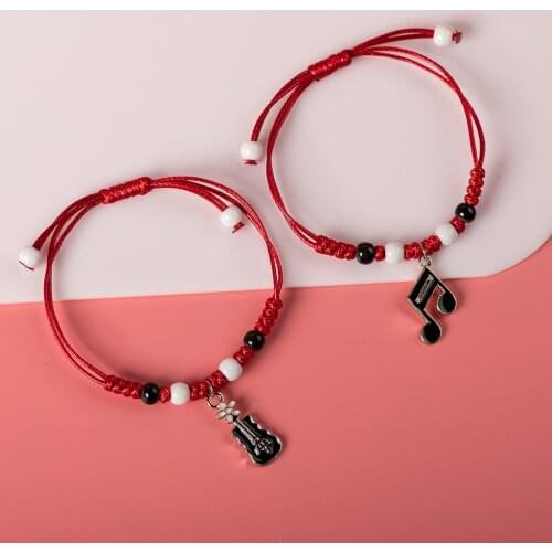Cute Metal Drip Glaze Pendant Bracelet Hand-Wowen Gift Bracelets Bangles For women Girl Children Fashion jewelry #XN011