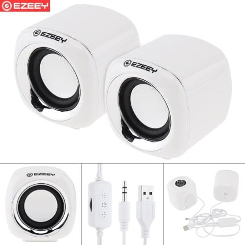 3W Mini USB 2.0 Subwoofer Speakers with 3.5mm Stereo Jack and USB Powered Support Volume Control for PC / Laptop / Smartphone