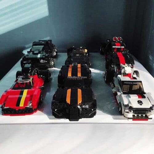 MOC Speed Champions Racing Need For Speed Modified Cars Supercars Building Blocks Kit Bricks Classic Toys For Kid Birthday Gifts