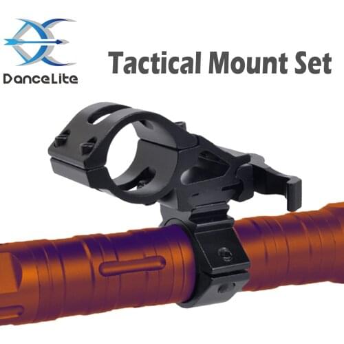 Tactical Mount Set 25mm/30mm Flashlight Scope Mount Holder Bracket For Hunting Bicycling