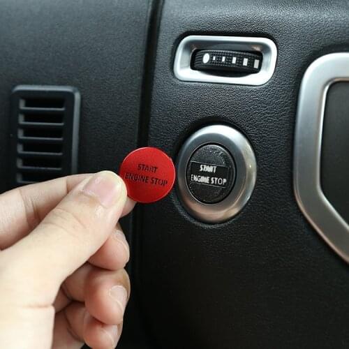 Car Engine Start Stop Engine Button Ignition Trim Cover Sticker For Land Rover Range Rover Sport 2010-13 Discovery 4 2010-16