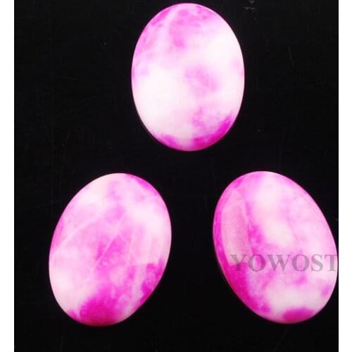 New Arrivals Jades Stone Oval 22x30x8MM No Hole Cabochon Fit DIY Handicrafts Reiki Jewelry Women Men Ring Bracelet 10pcs QU3301