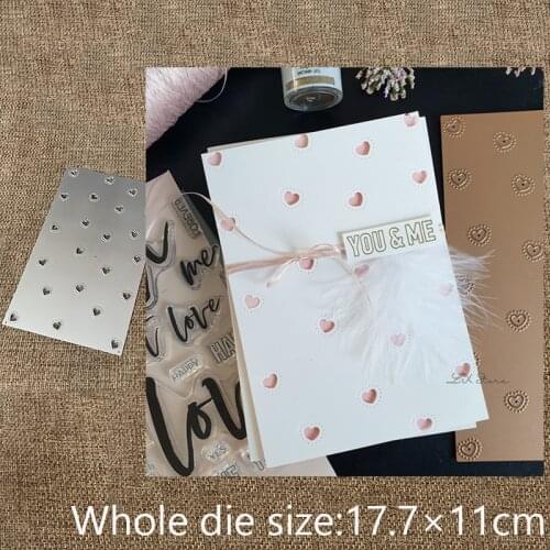 New Design Craft Metal stencil mold Cutting Dies heart background decoration scrapbook die cuts Album Paper Card Craft Embossing