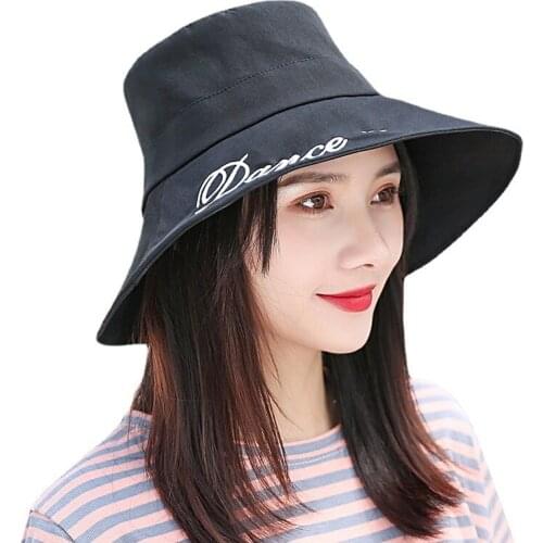 Fashion Letter Bucket Hat Fisherman Hat Spring Summer New Personality Foldable Womens Cap Travel Beach Sun Hat Basin Hat Gift