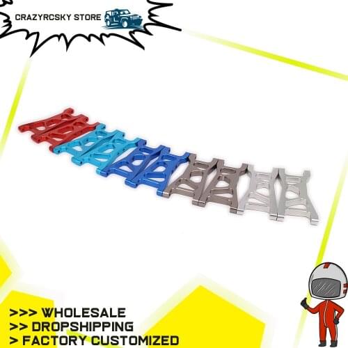 2PCS Alloy Front/Rear Lower Suspension Arm For Rc Hobby Model Car 1/18 Fs Racing Big Foot Revel Hobbico Monster Truck HopupParts