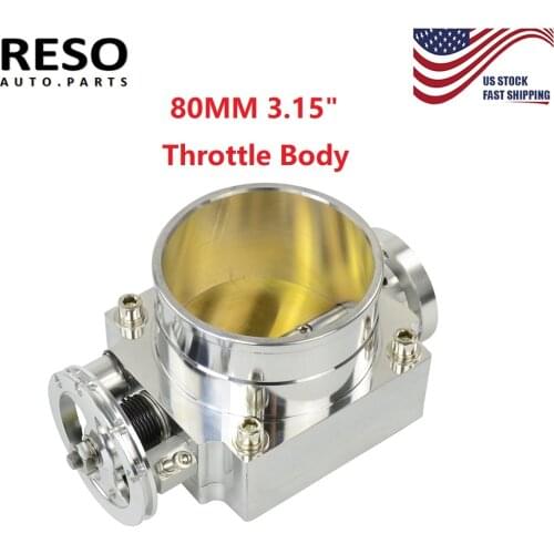 RESO--Universal 80MM 3.15"inch Throttle Body Intake Manifold Performance High Flow Billet Aluminum