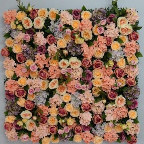 2.4M x 2.4M Luxury Flower backdrop Artifical Silk Wedding Flower Wall Stage background Decoration