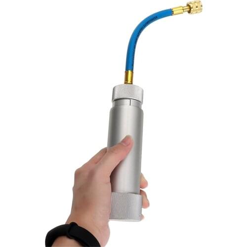 SAE R134A 2Oz Manual Oiler A/C Oil Injector Adapter Automotive Air Conditioning Coolant Filling Tube Injection Tool