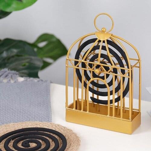 Nordic Iron Bird Cage Mosquito Coil Stand Minimalist StyleDecro Summer Mosquito Home Creative Desktop Decoration Bedroom cage