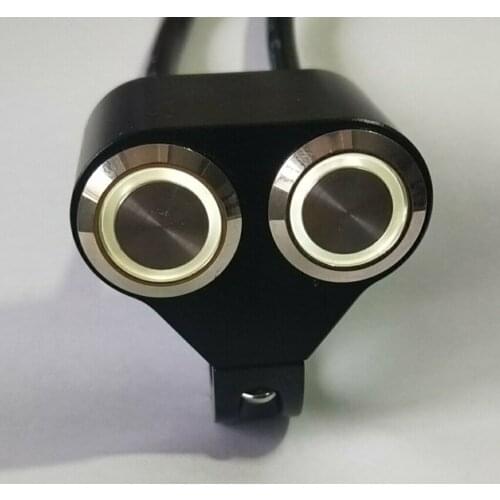 25mm Handlebar Motorbike LED Switches Horn Brake Kill Stop ON-OFF