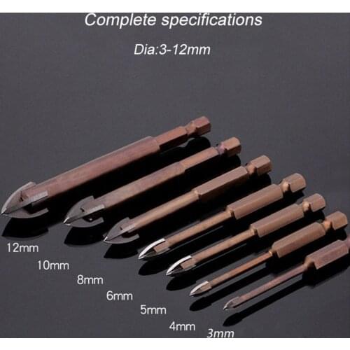 Carbide Point Spear Head Drill Bit Alloy Carbide Point With 4 Cutting Edges Tile Ceramics Tile Glass Cross Spear Head Drill Bit