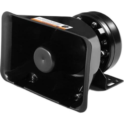 100W 122dB Car Police Siren Amplifier Plastic Loud Speaker Electronic Car Styling Horn Megaphone for 12V PA Warning Alarm System