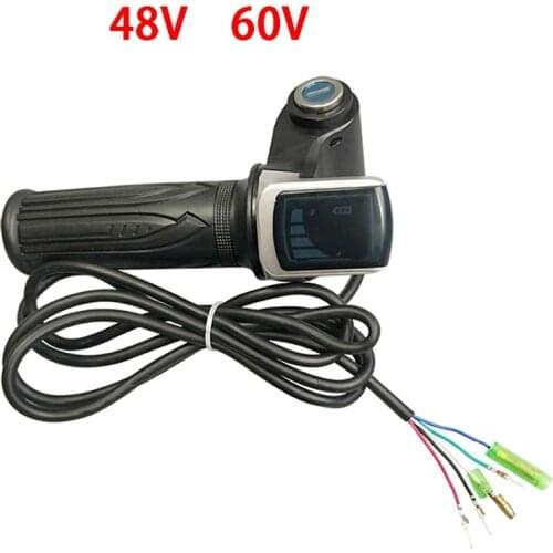 Bike Twist Throttle for Electric Bike Throttle Gas Handle Throttle LCD Display Lock Key